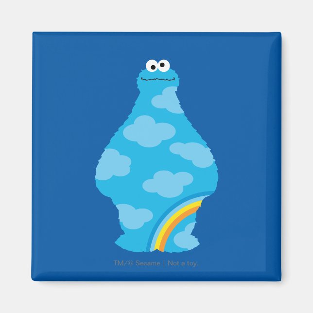 Cookie Monster Regenbögen Magnet (Vorne)