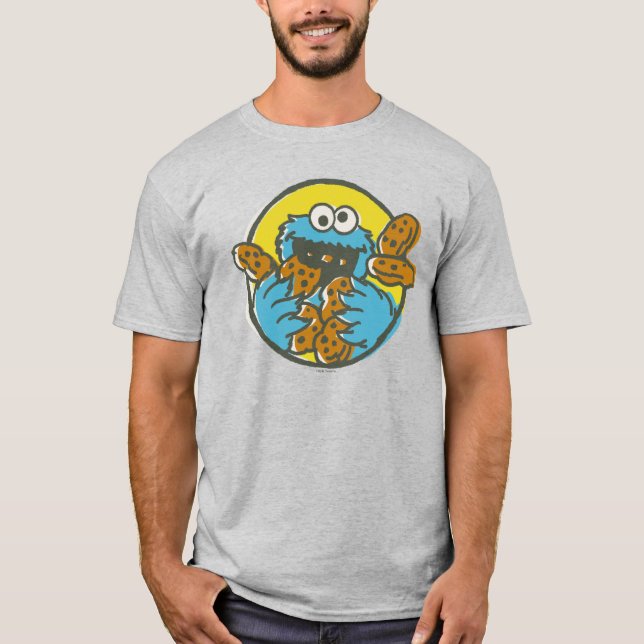 Cookie Monster Retro T-Shirt (Vorderseite)