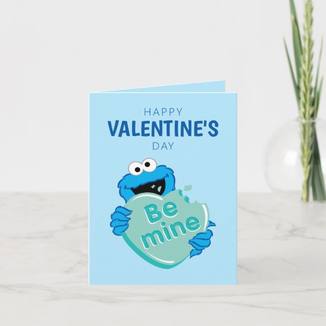 Cookie Monster "Sei mein" Valentins-Herz Süßigkeit (Vorderseite)