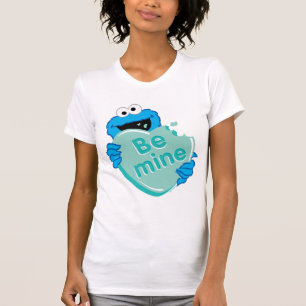 Cookie Monster "Sei mein" Valentins-Herz-Süßigkeit T-Shirt