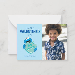 Cookie Monster "Sei mein" Valentinsgruß-Herzbonbon Mitteilungskarte