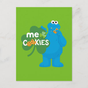 Cookie Monster Shamrock Liebe Postkarte