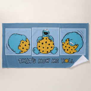 Cookie Monster So rolle ich Strandtuch
