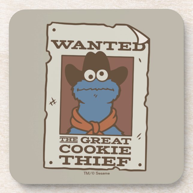Cookie Monster | Steckbrief Getränkeuntersetzer (Vorderseite)