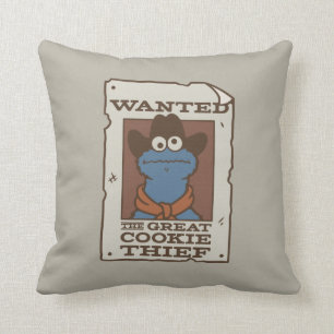 Cookie Monster Steckbrief Kissen