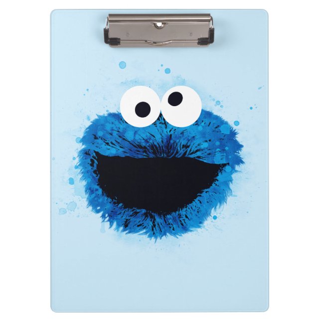 Cookie Monster | Trend Wasserfarbe Klemmbrett (Vorderseite)