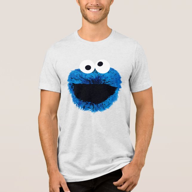 Cookie Monster | Trend Wasserfarbe Tri-Blend Shirt (Vorderseite)