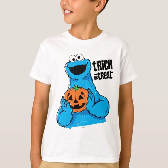 Cookie Monster - Trick oder Treten T-Shirt (Vorderseite)