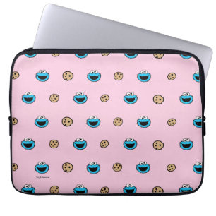 Cookie Monster und Kekse Rosa Muster Laptopschutzhülle