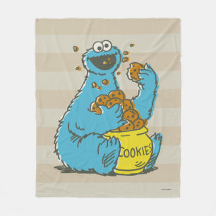 Cookie Monster Vintag Fleecedecke