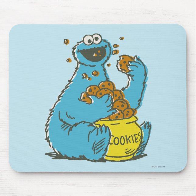 Cookie Monster Vintage Mousepad (Vorne)
