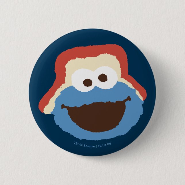 Cookie Monster Waldgesicht Button (Vorderseite)