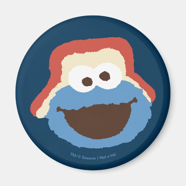 Cookie-Monster Waldgesicht Magnet (Vorne)