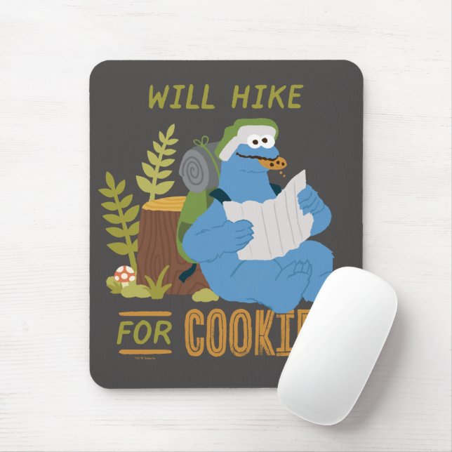 Cookie Monster | Wird wandern für Kekse Mousepad (Mit Mouse)