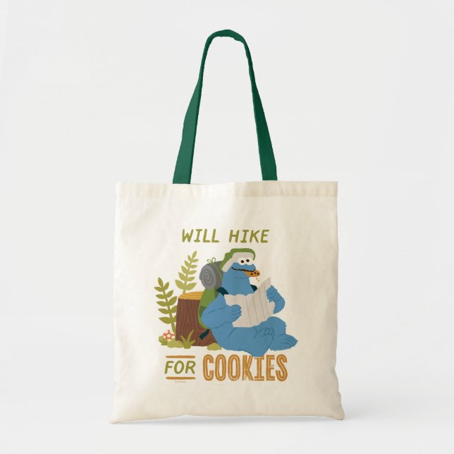 Cookie Monster | Wird wandern für Kekse Tragetasche (Vorne)