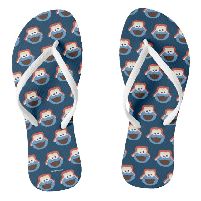 Cookie Monster Woodland Face Flip Flops (Fußbett)