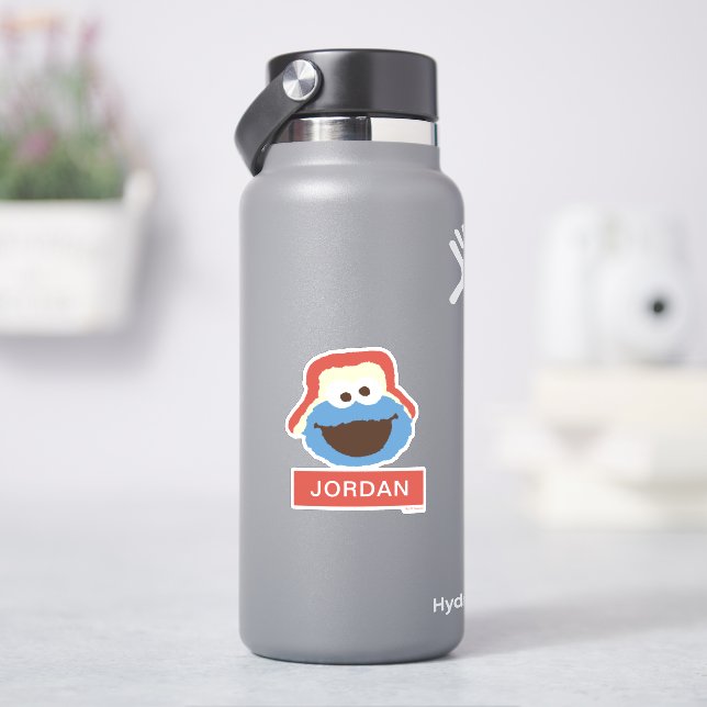 Cookie Monster Woodland Face | Name hinzufügen Aufkleber (HydroFlask)