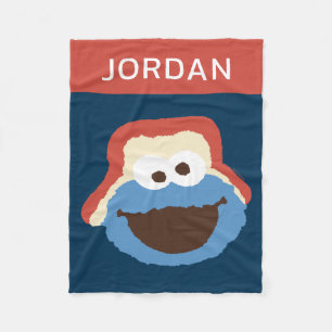 Cookie Monster Woodland Face Name hinzufügen Fleecedecke