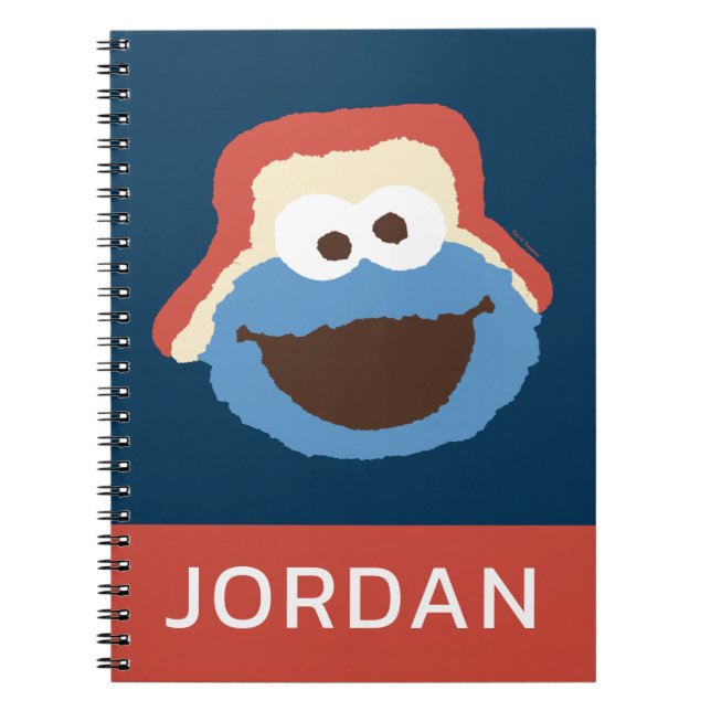 Cookie Monster Woodland Face | Name hinzufügen Notizblock (Vorderseite)
