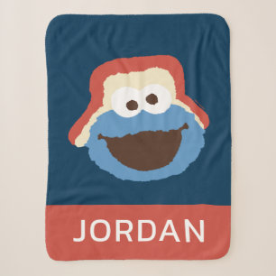 Cookie Monster Woodland Face   Name hinzufügen Sherpadecke