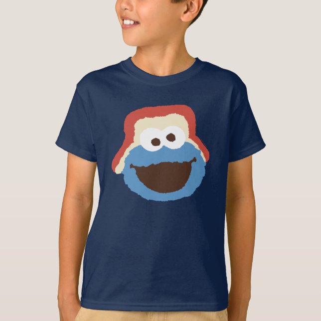 Cookie Monster Woodland Face T-Shirt (Vorderseite)