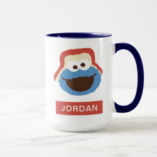 Cookie Monster Woodland Gesicht   Füge Deinen Name Tasse