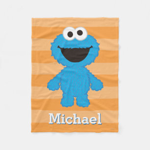 Cookie Monster Wool Style Name hinzufügen Fleecedecke