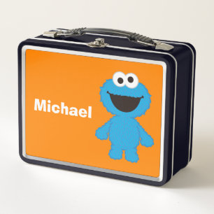 Cookie Monster Wool Style   Name hinzufügen Metall Brotdose