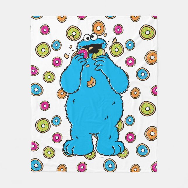 Cookie MonsterDonut Destroyer Fleecedecke (Vorderseite)