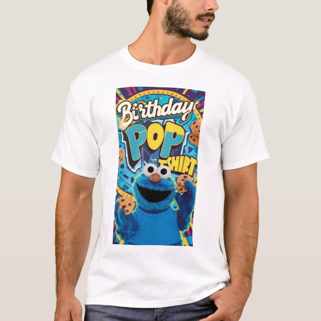 "Cookie Monster's Birthday Bash: Pop Edition!" T-Shirt (Vorderseite)