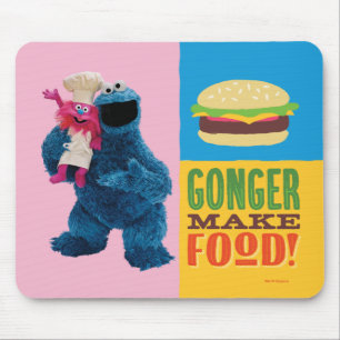 Cookie Monsters Foodie Truck Gonger macht Essen Mousepad