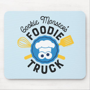 Cookie Monster's Foodie Truck Logo Mousepad