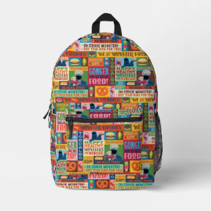 Cookie Monster's Foodie Truck Muster Bedruckter Rucksack