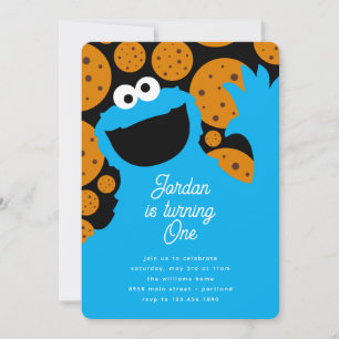 Cookie Monsters Geburtstagskeksbash Einladung