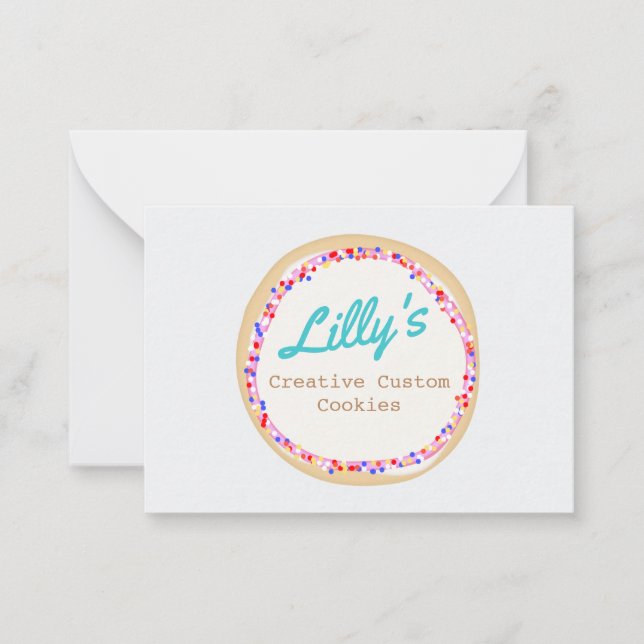Cookie- oder Cupcake-Dekorator Mitteilungskarte (Vorderseite)