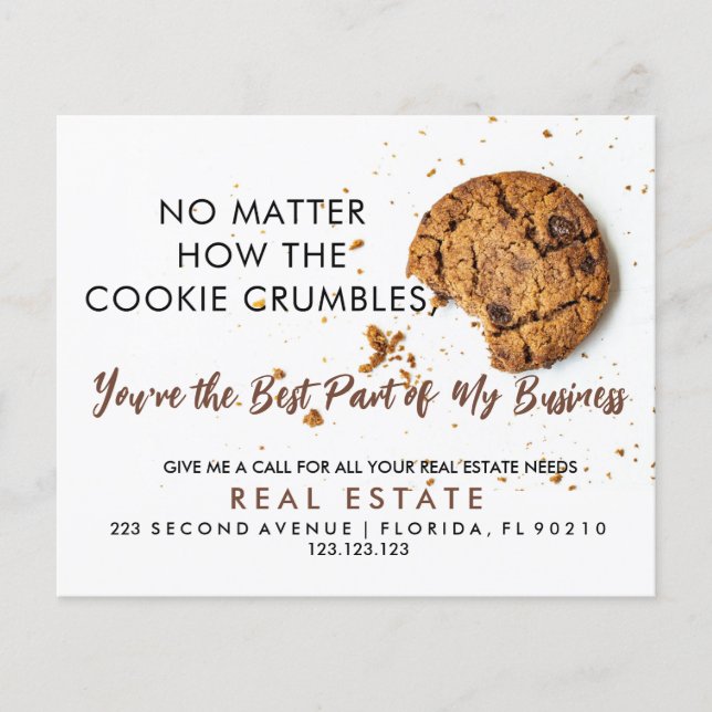 COOKIE-Referenzen für echtes Anwesen Ankündigung Flyer (Vorne)
