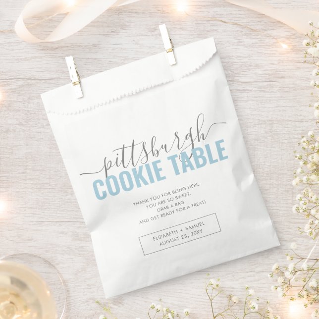 Cookie Table Gedicht Hochzeitspapier Geschenktütchen (Ausgeschnitten)
