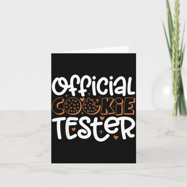 Cookie Tester Christmas Bakers Kids Toddler Xmas  Karte (Vorderseite)