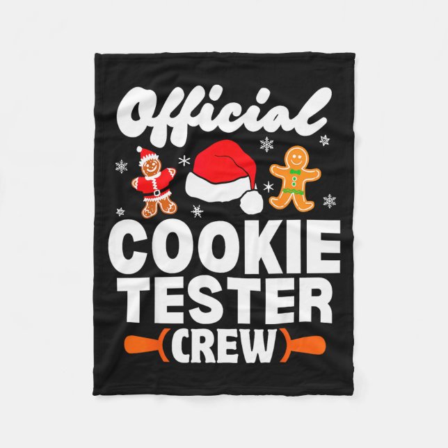 Cookie Tester Crew Christmas Baking Xmas Pajamas  Fleecedecke (Vorderseite)