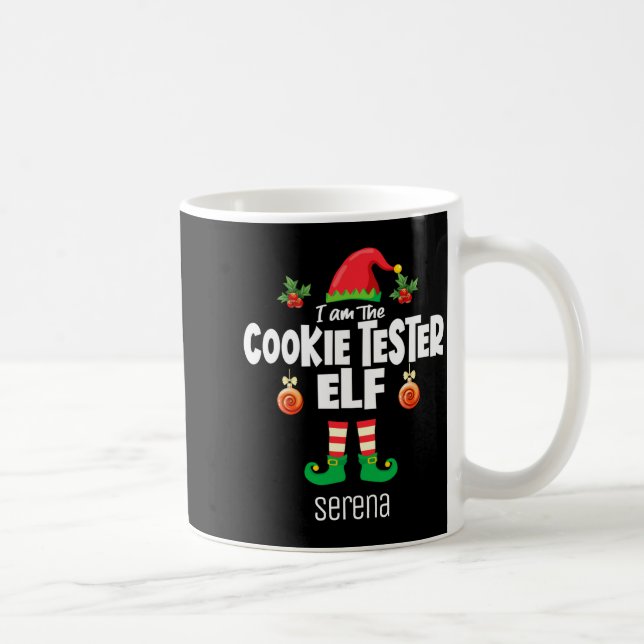 Cookie Tester Elf Family Matching Christmas Name  Kaffeetasse (Rechts)