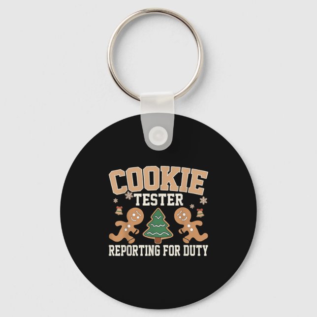 Cookie Tester für Duty Funny Christmas Xma Schlüsselanhänger (Vorderseite)
