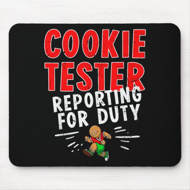 Cookie-Tester-Rentner-Pflicht Lustiger Ehemann Wei Mousepad (Vorne)