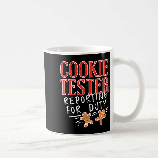 Cookie Tester Rerting Duty Funny Christmas Xmas Ki Kaffeetasse (Rechts)