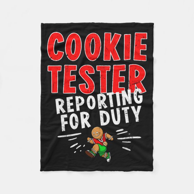 Cookie Tester Rerting Duty Funny Husband Christmas Fleecedecke (Vorderseite)