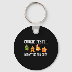 Cookie-Tester-Rückmeldungspflicht Lustiges Weihnac Schlüsselanhänger