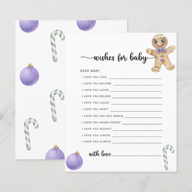 Cookie Themes Party | Babywünsche (Vorne/Hinten)