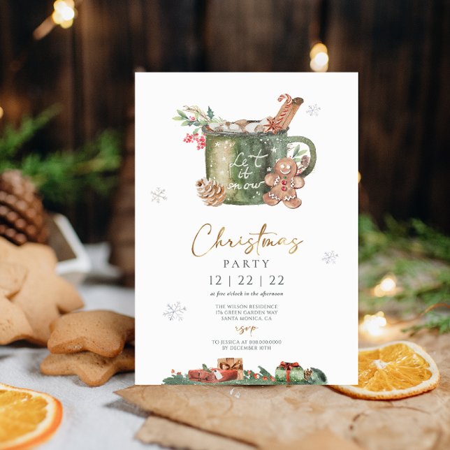 Cookie und Kakao Weihnachts-Party Einladung (Von Creator hochgeladen)