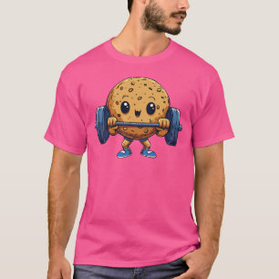 Cookie Weightlift Barbell Workout Backgewicht T-Shirt