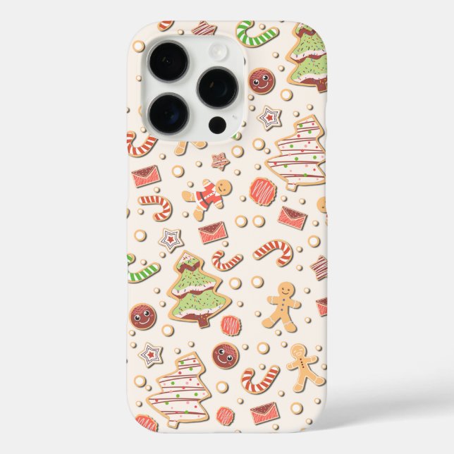 Cookie Weihnachtsmuster - Süß und feierlich iPhone 16 Pro Hülle (Rückseite)