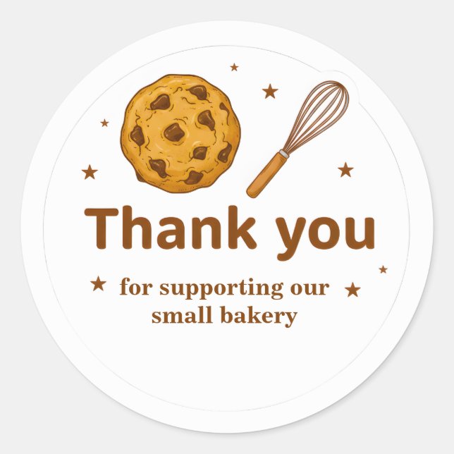 Cookie & Whisk Bakery Thank You Sticker (Devant)